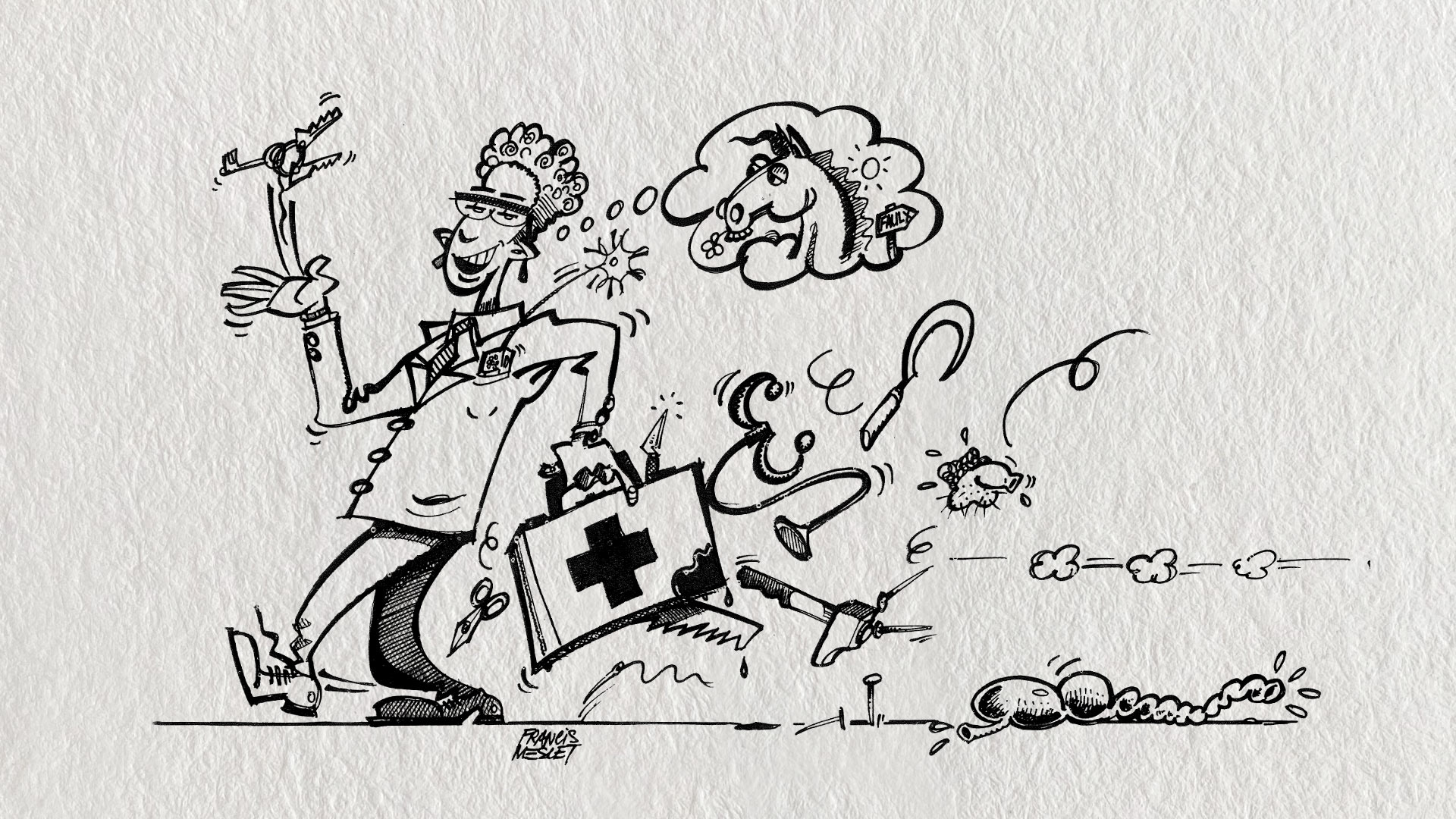 DESSIN SATYRIQUE / LE VISITEUR MÉDICAL