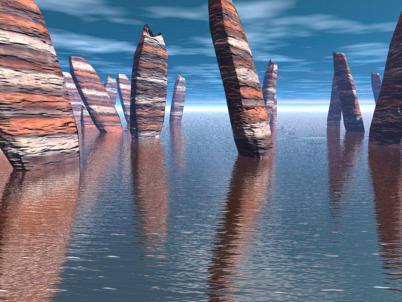 GÉNÉRATION DE PAYSAGE 3D BRYCE - RECHERCHE POCHETTE CD