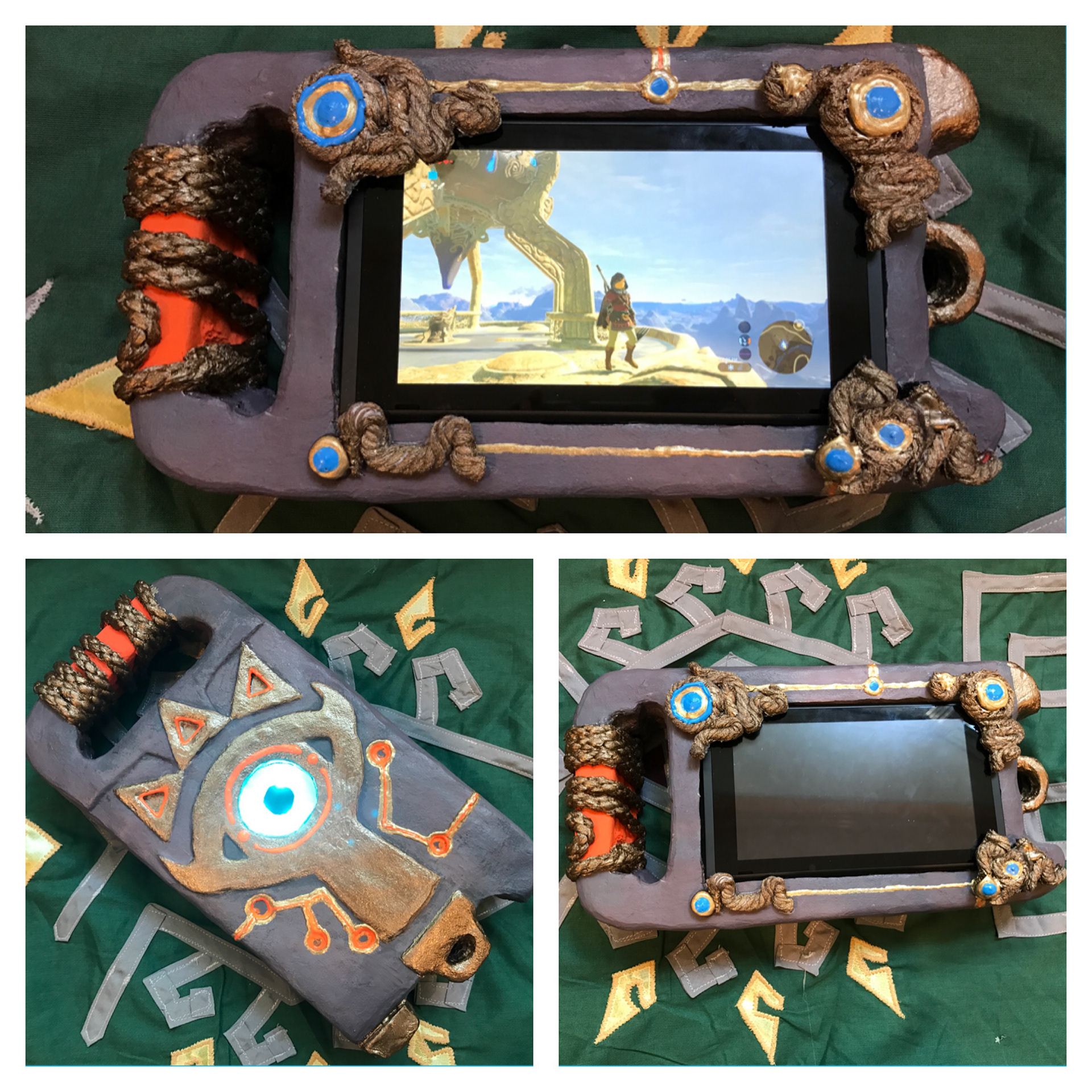 Hand-made Nintendo switch case with light 