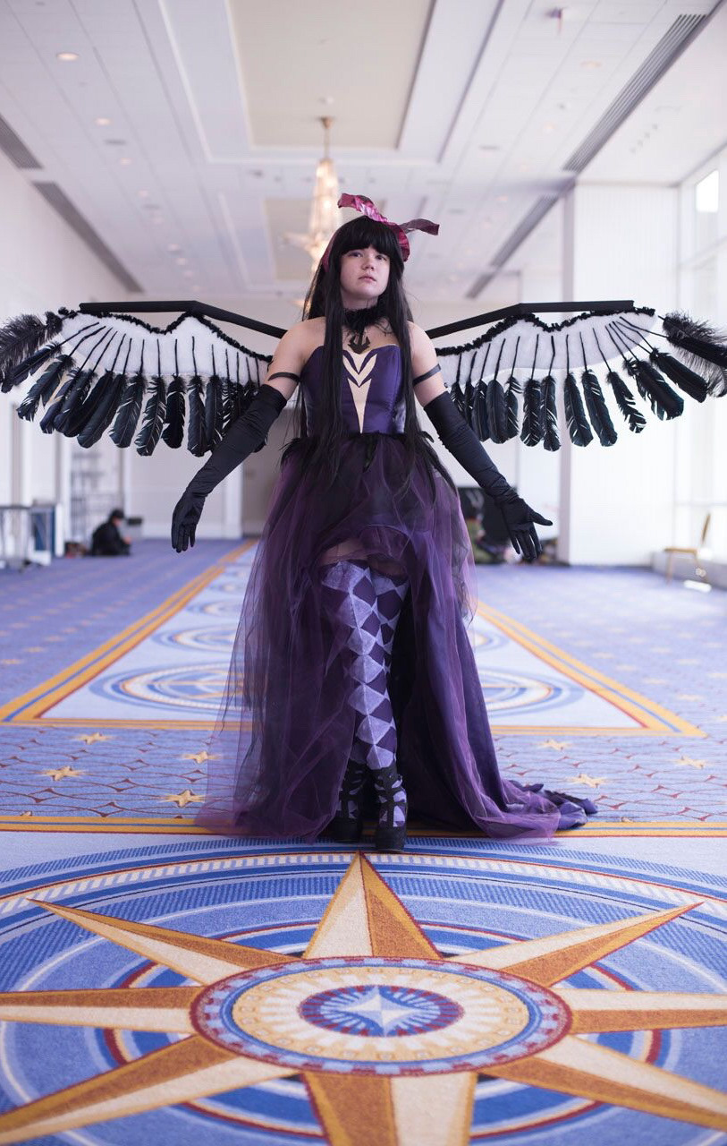 Hand-patterned dress & wings, 2016