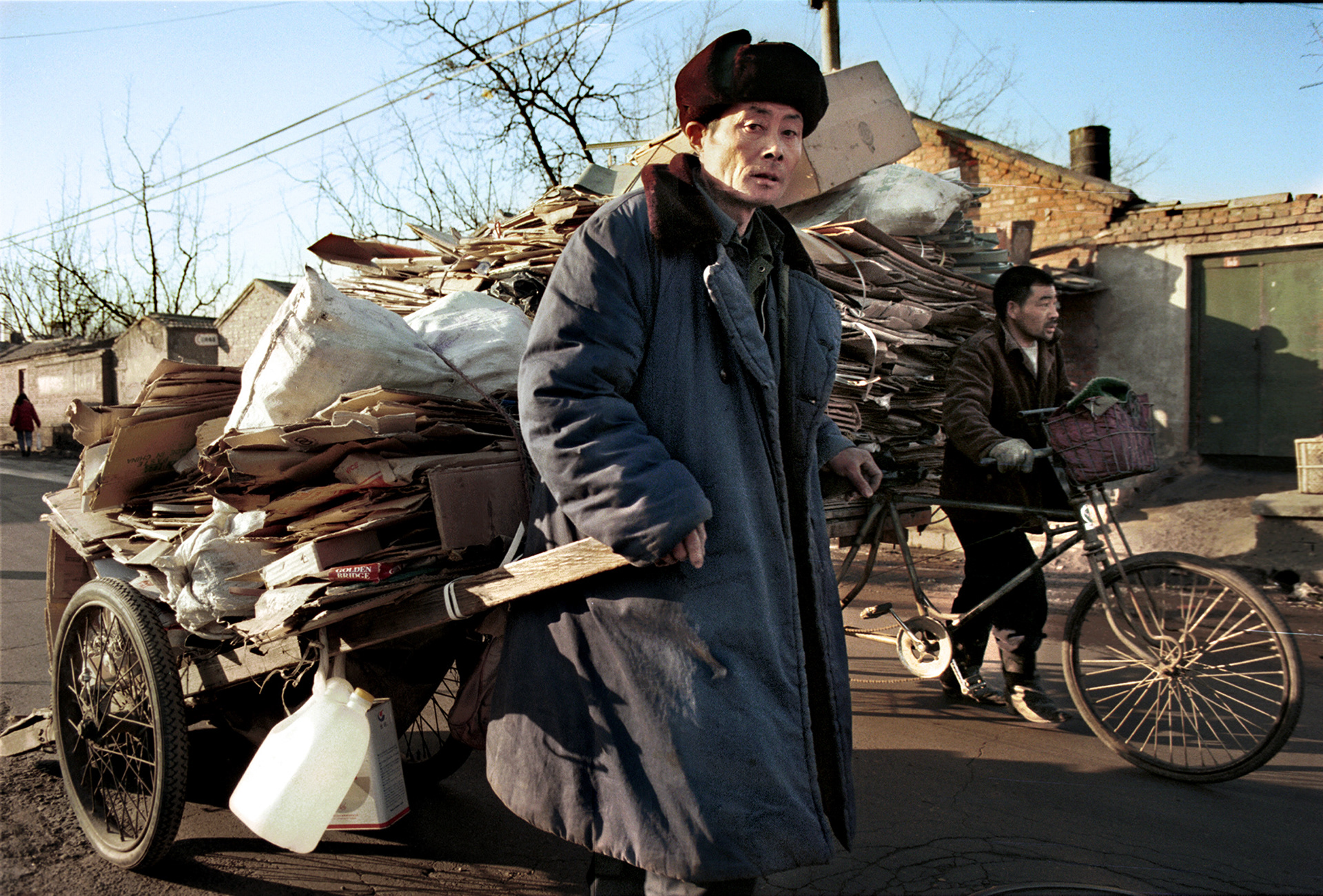 Migrant recycler, Liulitun, Beijing, China