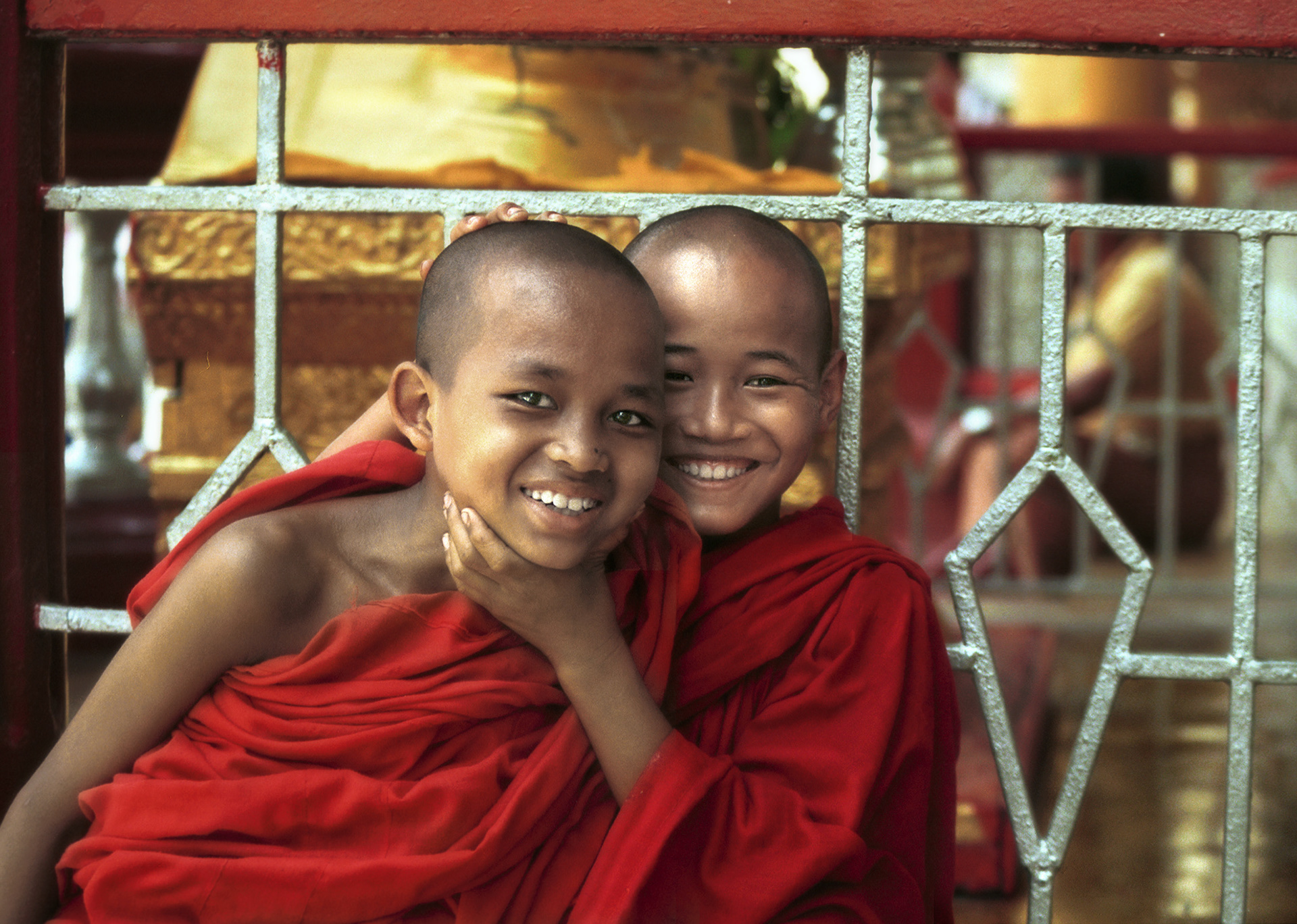 Young Monks in Yangon, Myanmar (Burma)