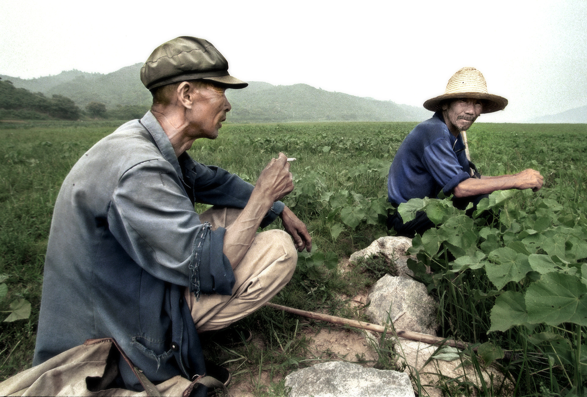 Farmers, Miyun reservoir, Beijing municipality, China