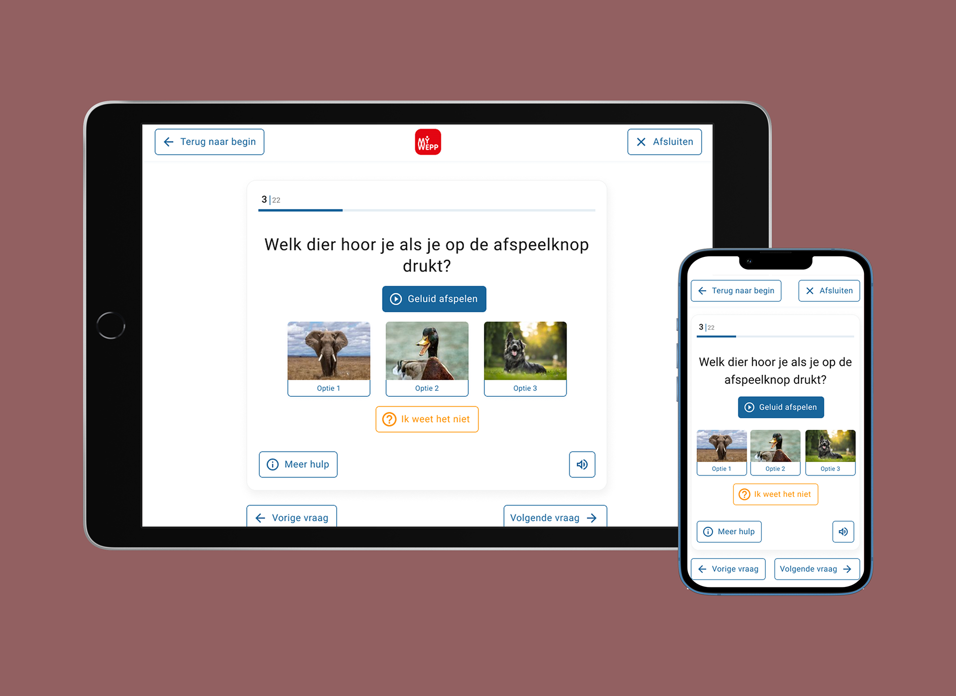 Het creëren van een toegankelijke applicatie die mensen met een verstandelijke beperking helpen in het dagelijks leven.