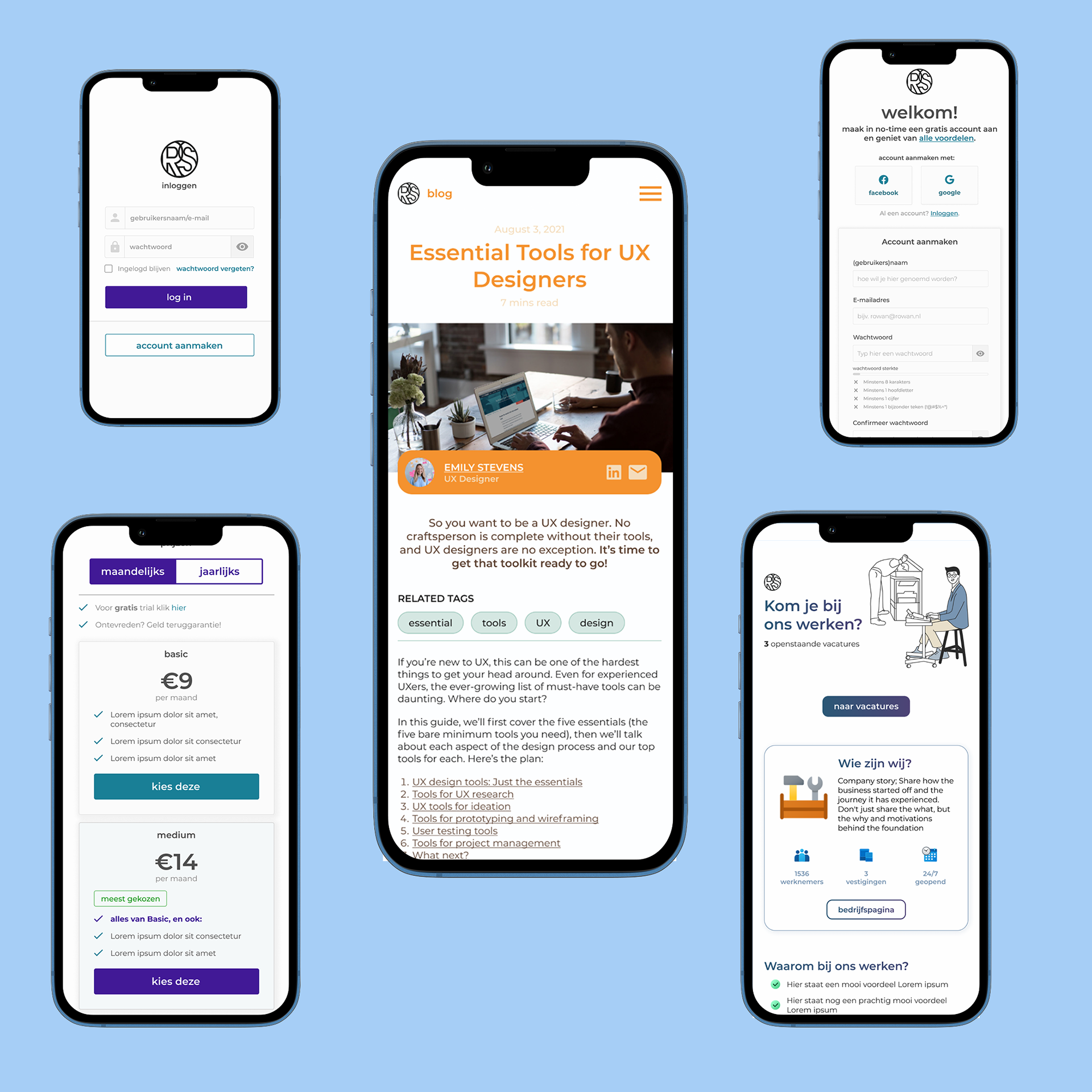 UX/UI als hobby! Een paar projectjes uit mijn vrije tijd.
