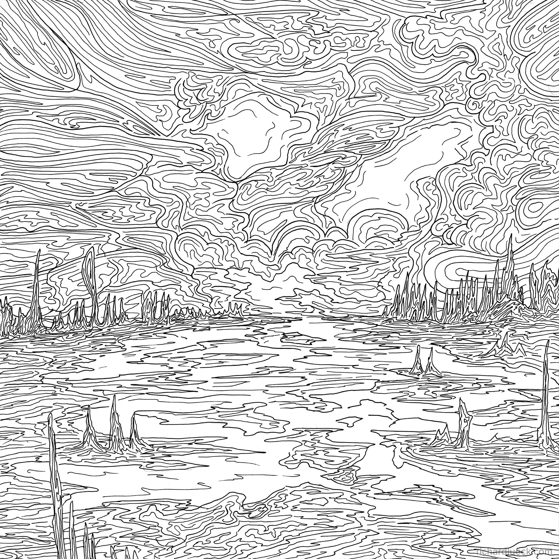 abstract linework jean sibelius album cover
