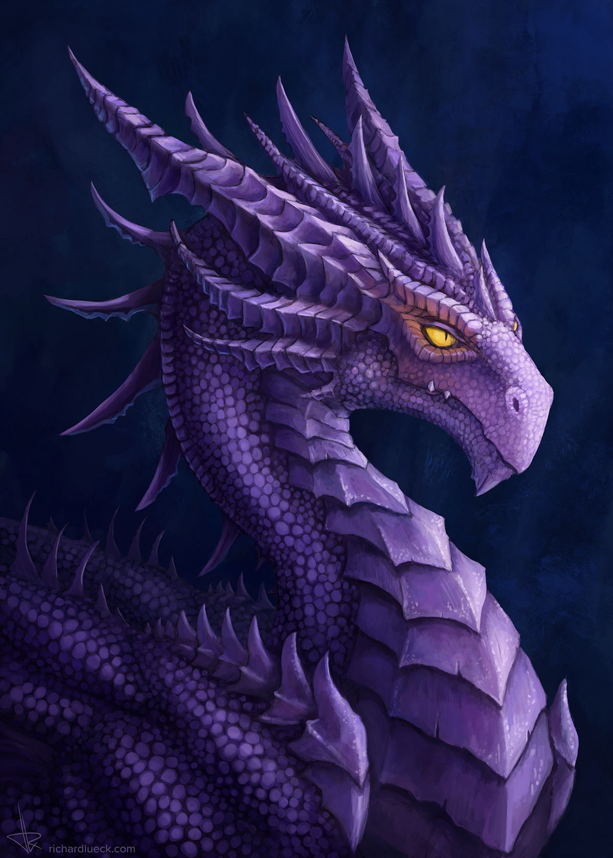 thorny purple dragon portrai