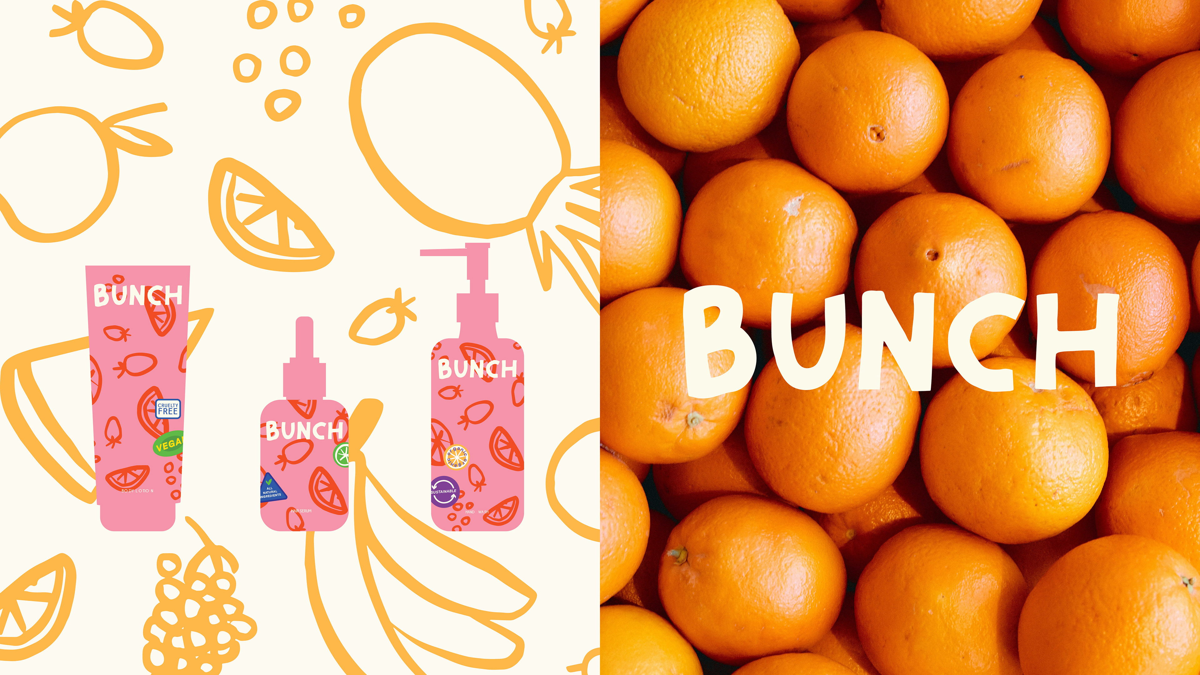 Brand identity, illustrations, font & packaging design for soap & toiletries brand