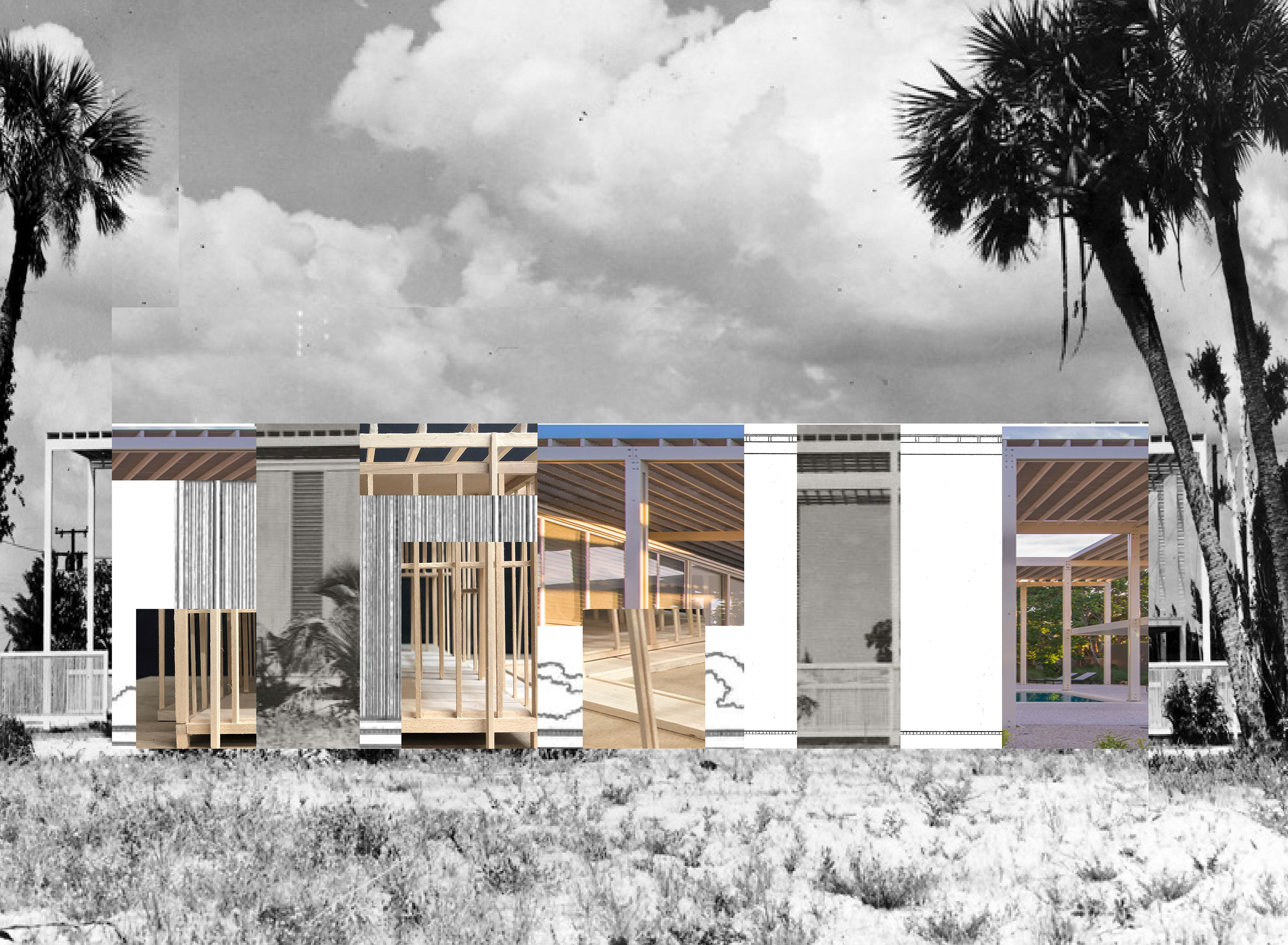 Umbrella House Collage