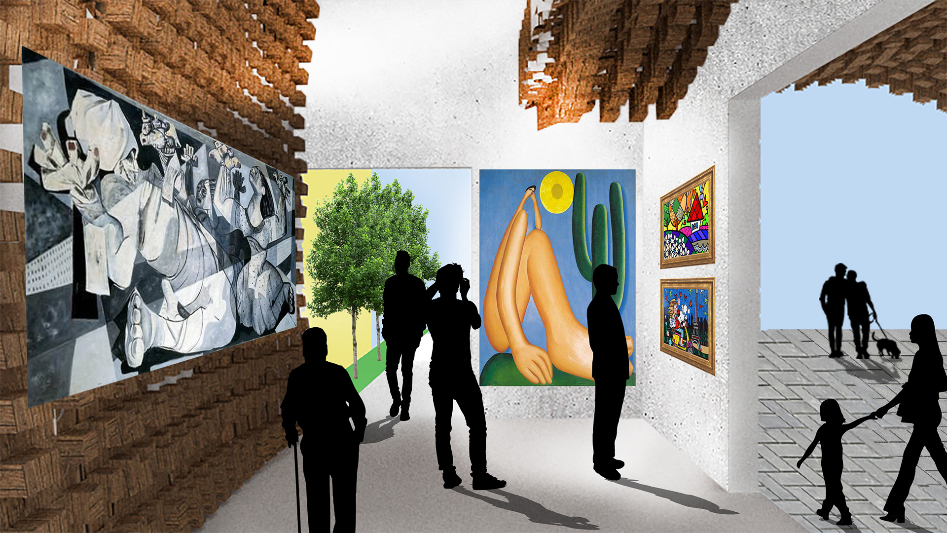 Interior Perspective of the Exhibition Space