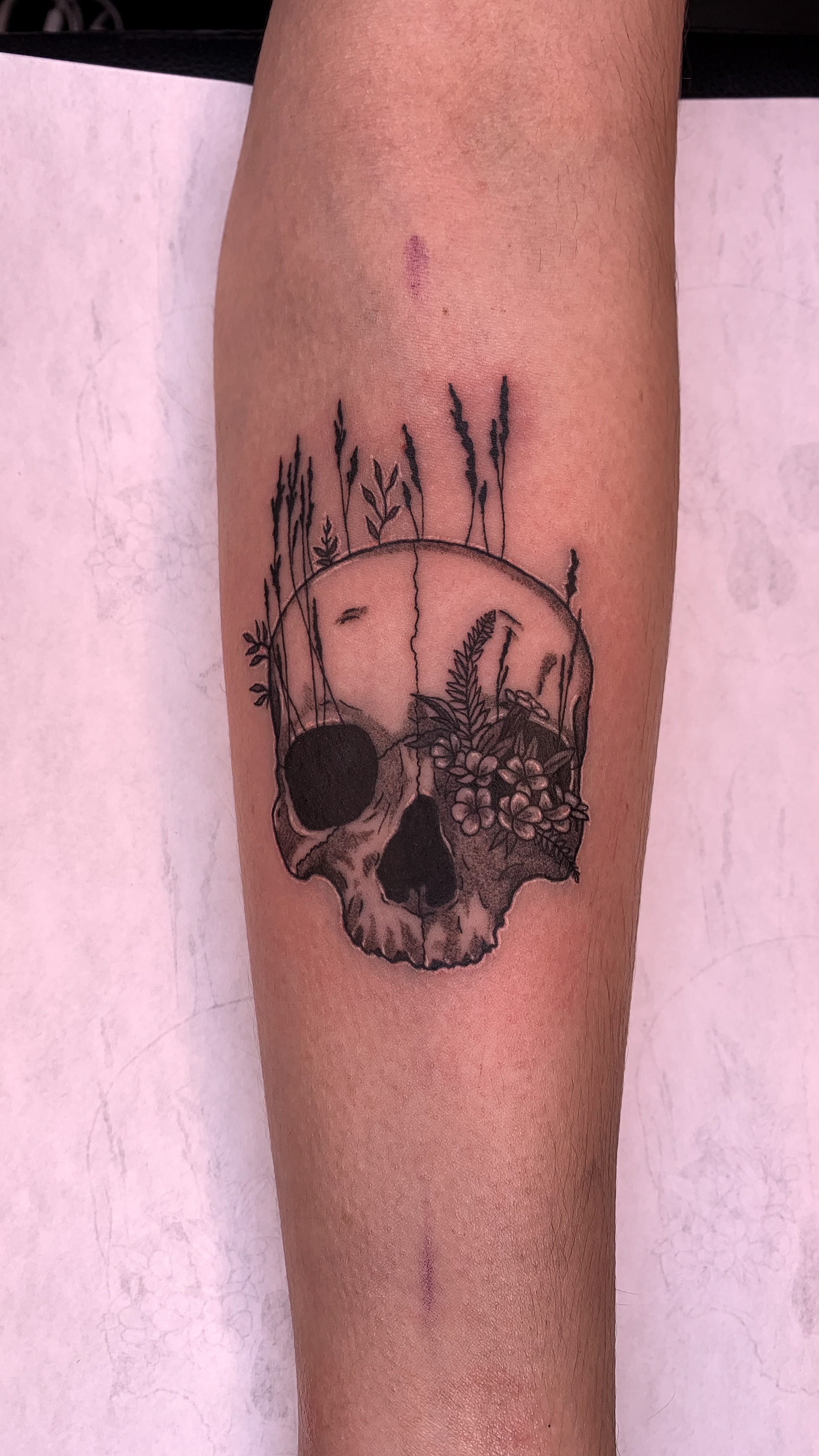 Skull & Flowers