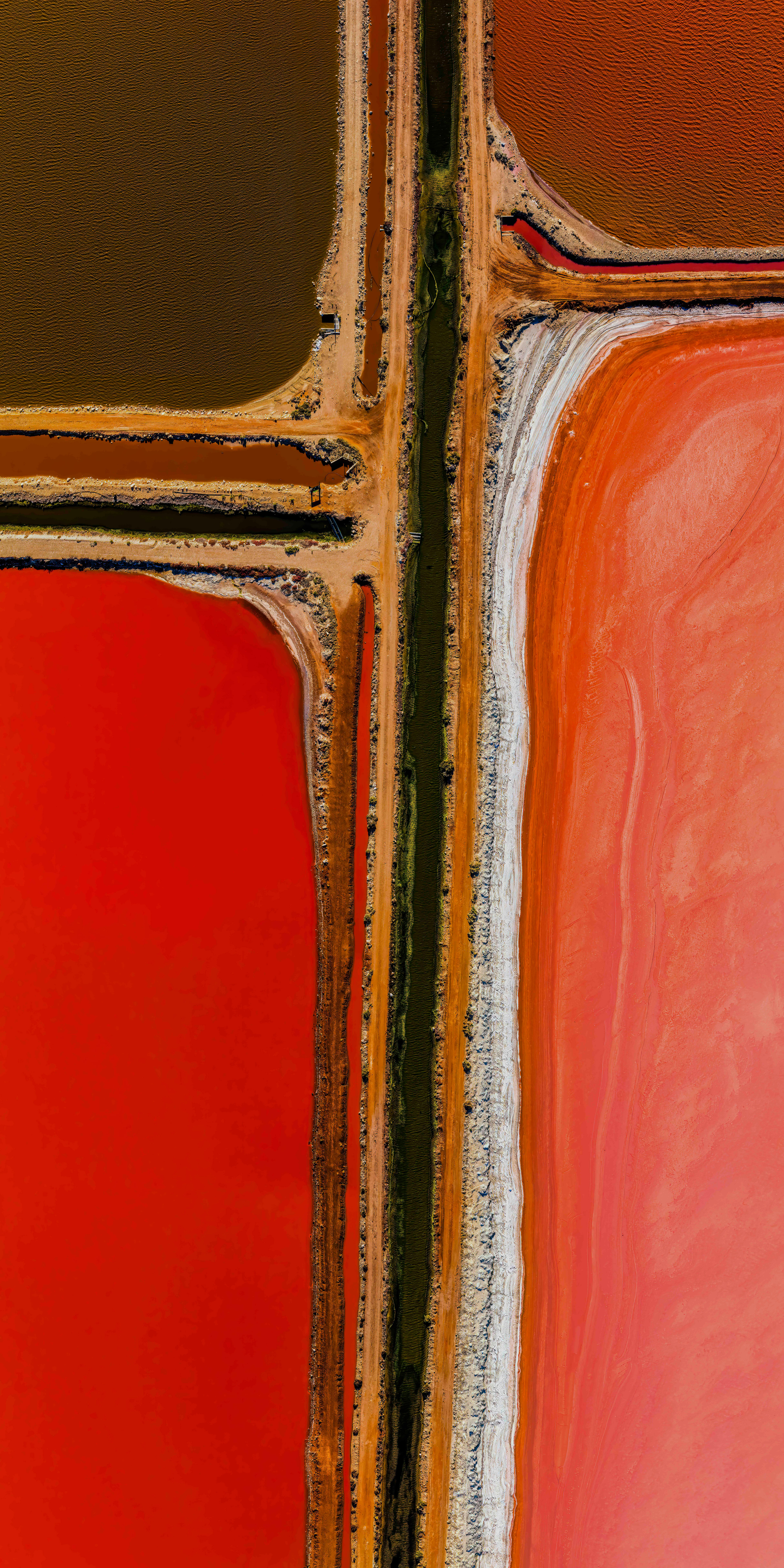 Abstract panorama of salt beds at Hutt Lagoon, Port Gregory, Western Australia