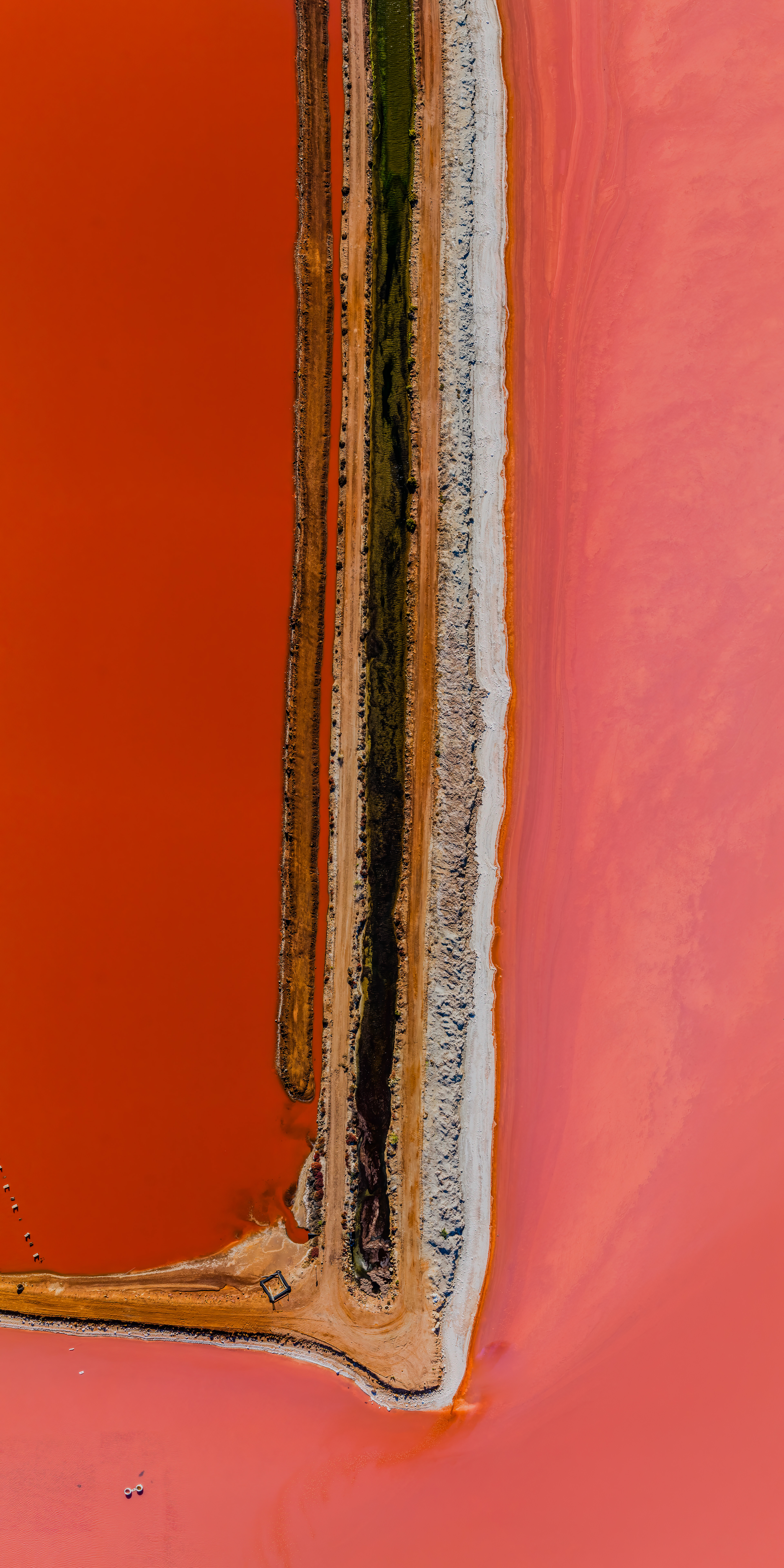 Abstract panorama of salt beds at Hutt Lagoon, Port Gregory, Western Australia