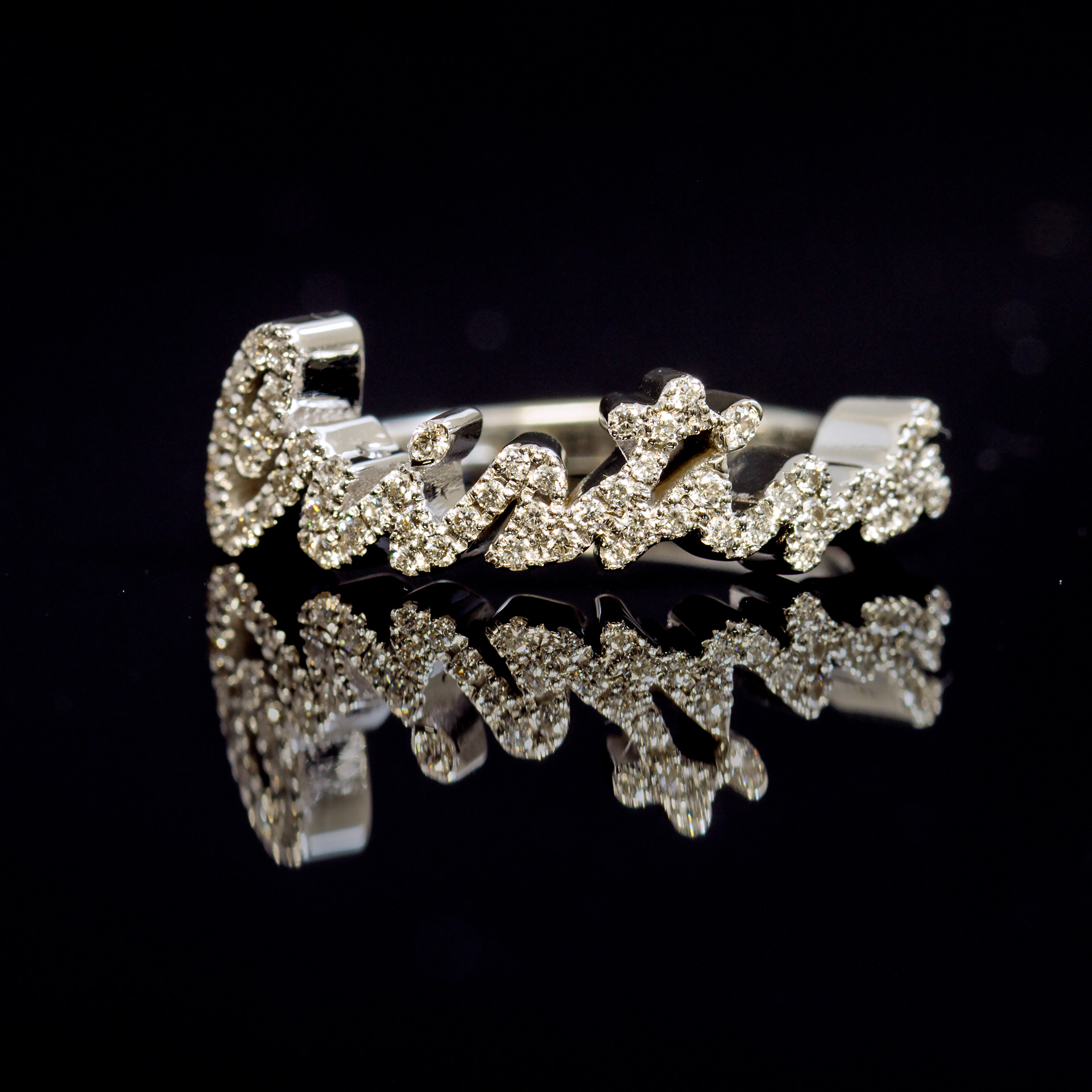 Riviere "Nome" in oro 18 kt con Diamanti