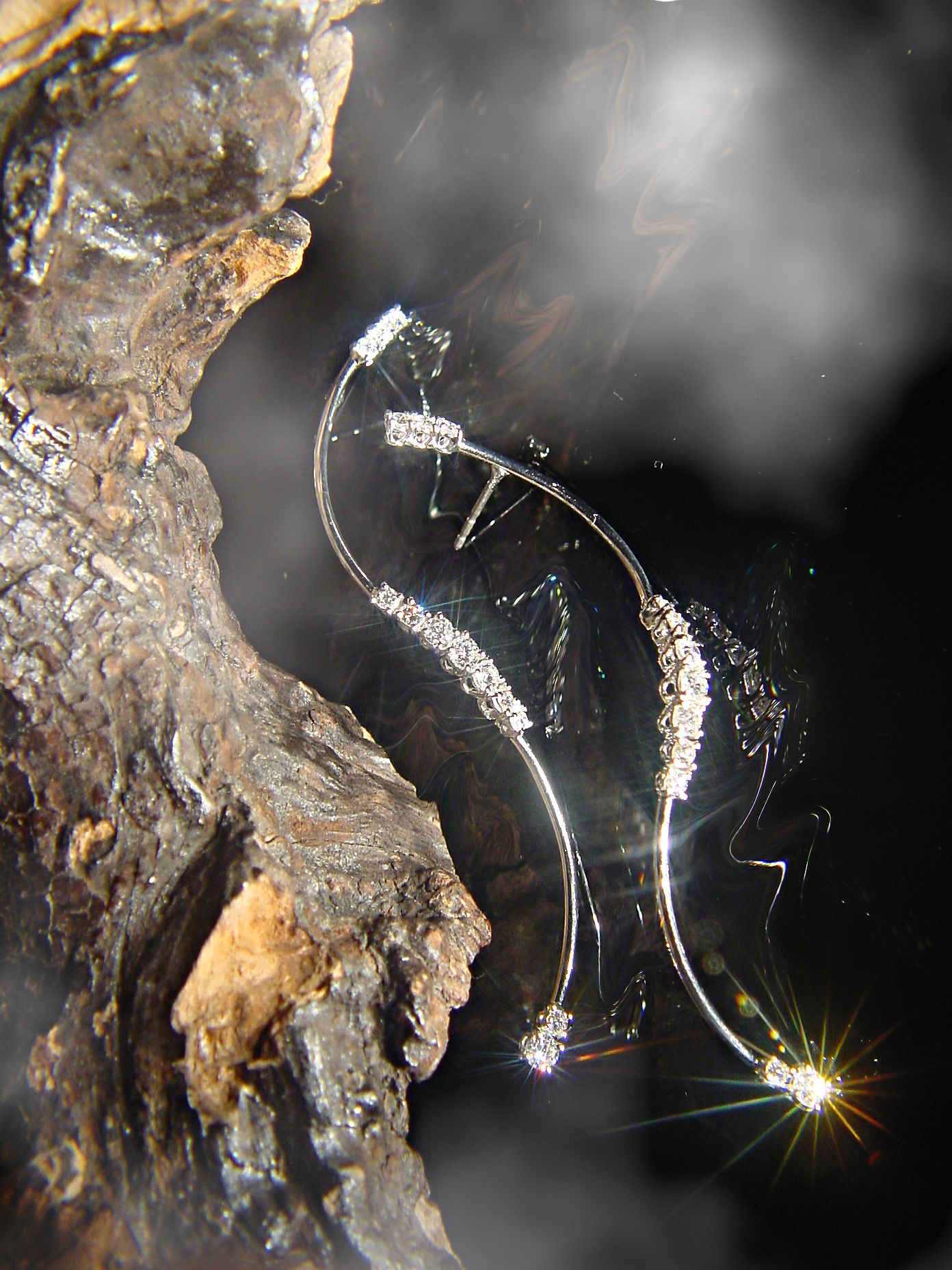 Orecchini in oro 18kt con diamanti