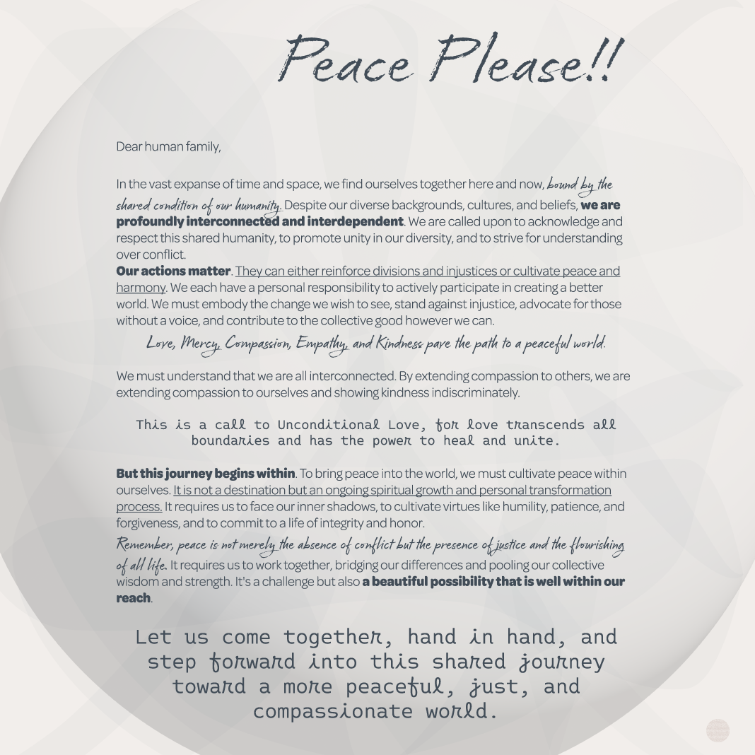 Peace please!