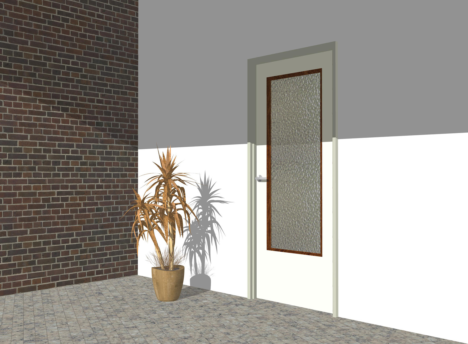 Kantoorplant,2010. Lenticulairprint, B.41 - H.41 Cm.