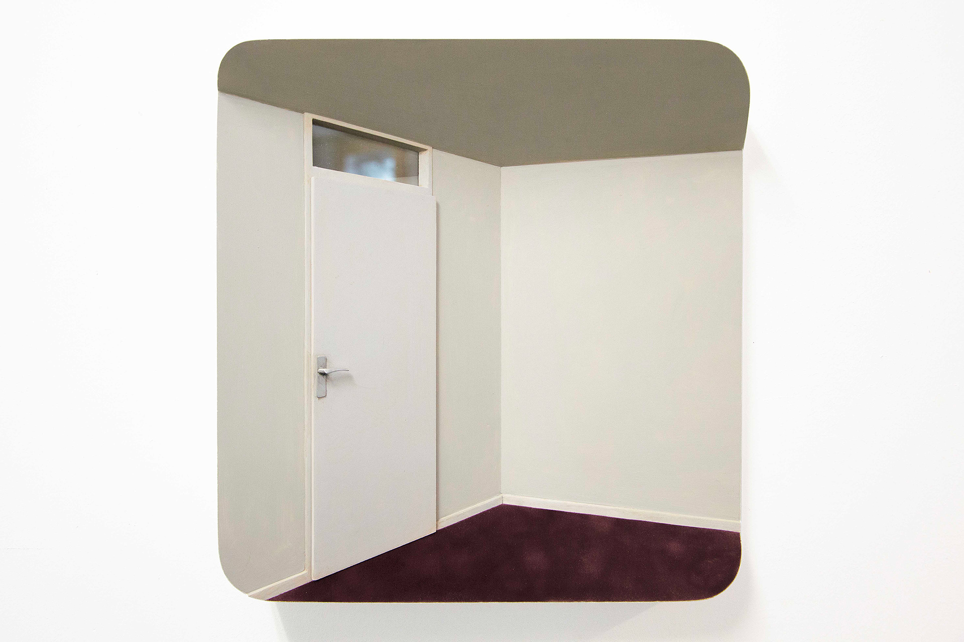 Slaapkamer, 2025, MDF, Verf, Stof, Metaal, Glas, B. 24 - H. 24 - D. 9 cm.