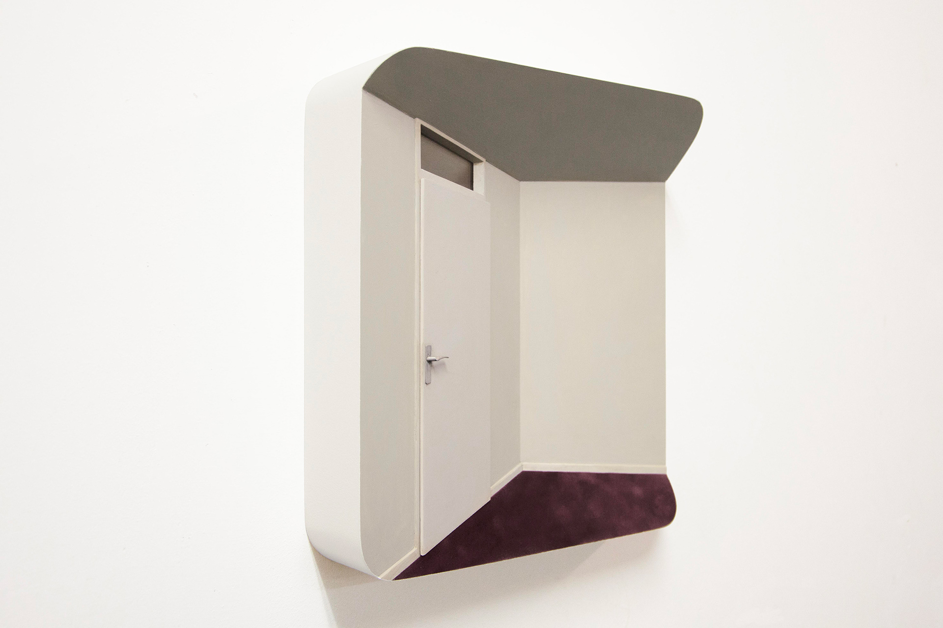 Slaapkamer, 2025, MDF, Verf, Stof, Metaal, Glas, B. 24 - H. 24 - D. 9 cm.