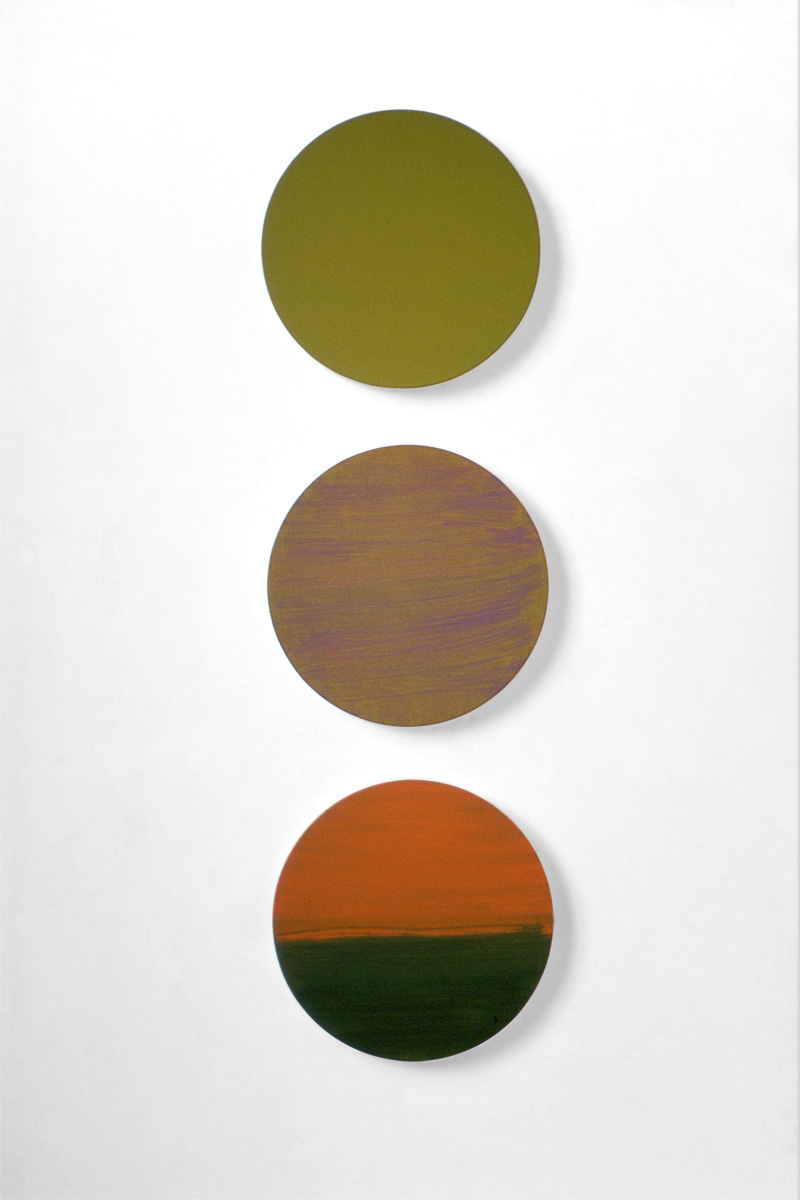 Z..T. 1989 Acrylverf op paneel, 3 x D. 40 cm