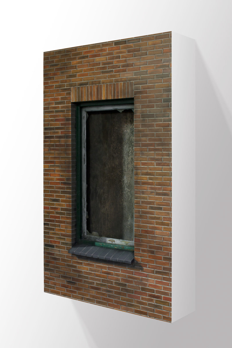 Boarded, 2013. Mdf, Alkyd Paint, Glass, B.100 - H.160 - D30 Cm.