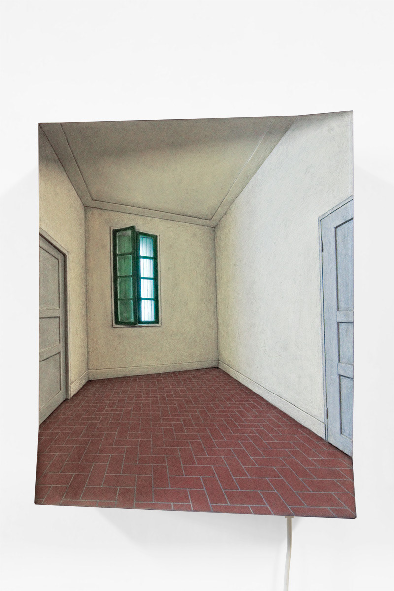 Slaapkamer 'van Gogh', 2016. Mdf, Lcd Licht, Alkydverf, B.32 – H.40 – D.15 Cm.