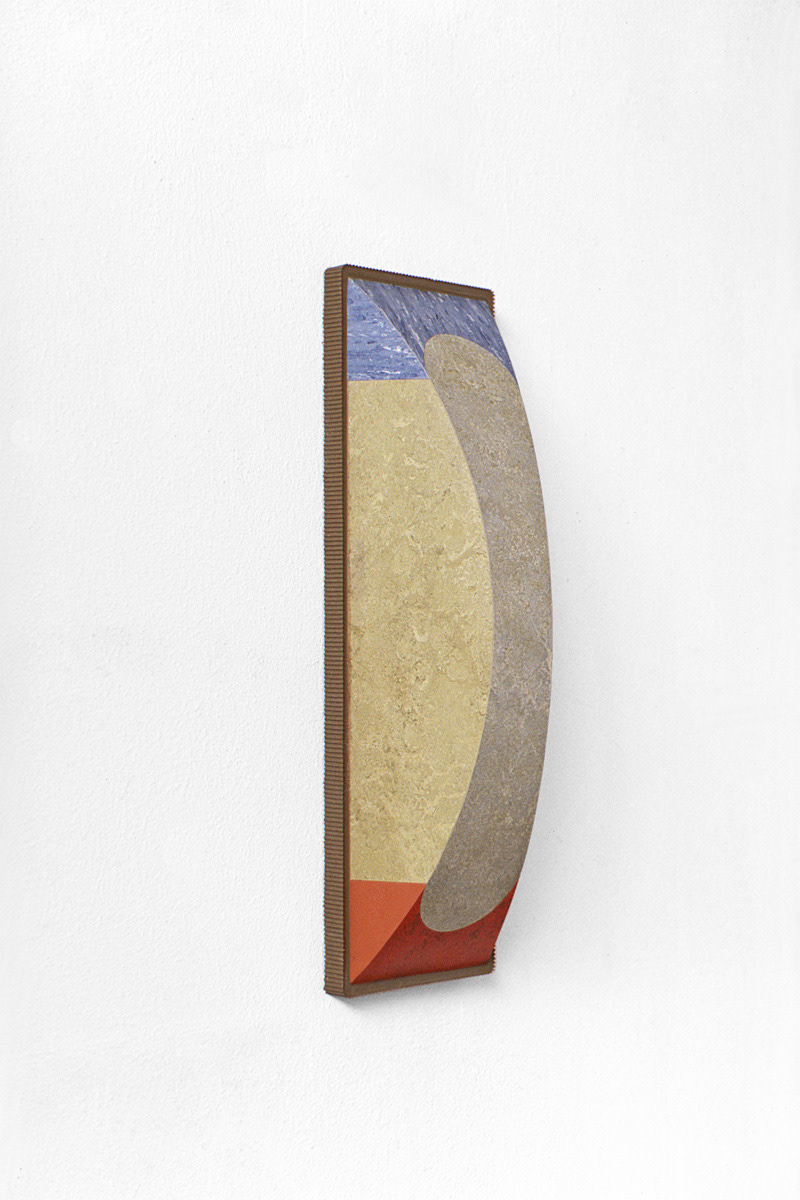 No Slip, 1991 Linoleum en rubber op hout, H. 62,5 - B. 16 - D. 18,5 cm