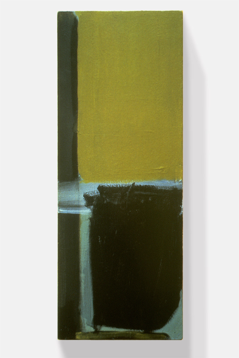 Landschap, 1985 Acrylverf op paneel, H. 40 - B. 15 cm