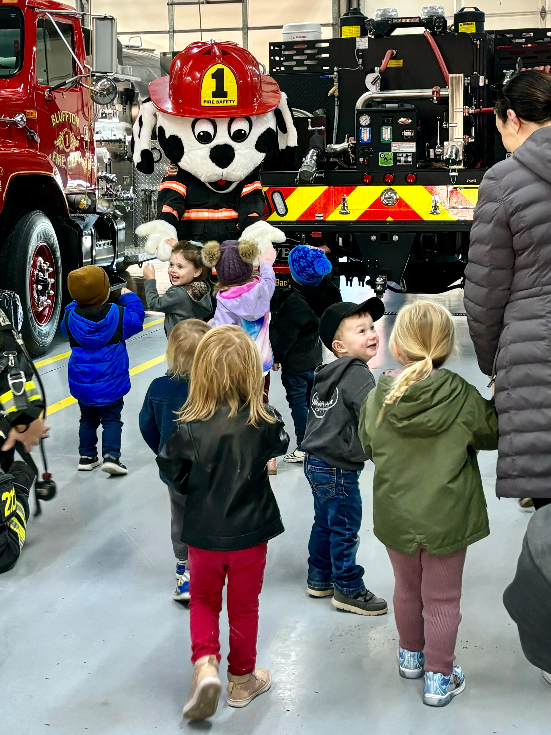 The Bluffton Fire Department gave a tour to excited toddlers during one of many monthly events.