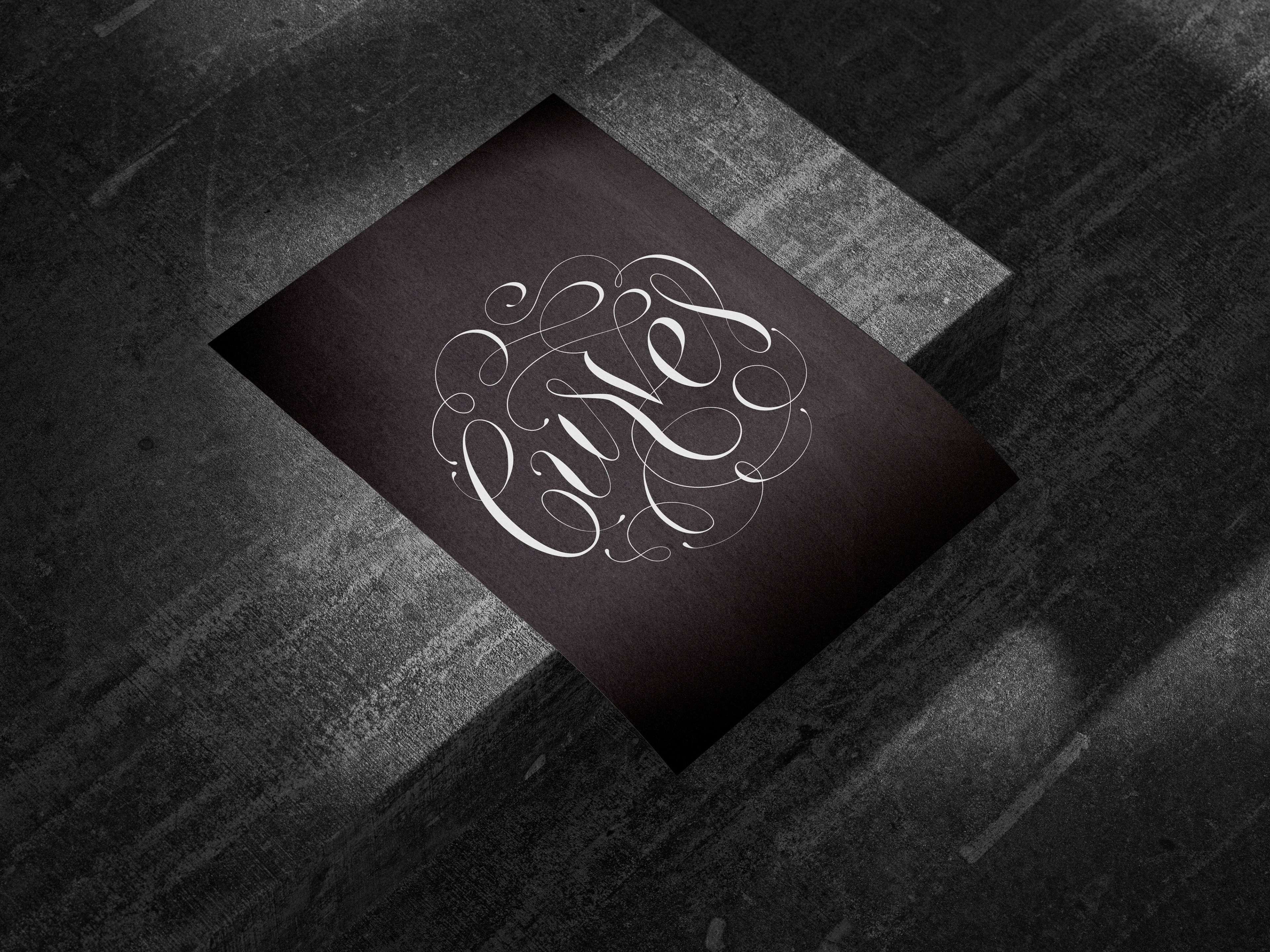 "Curves" lettering print, personal project