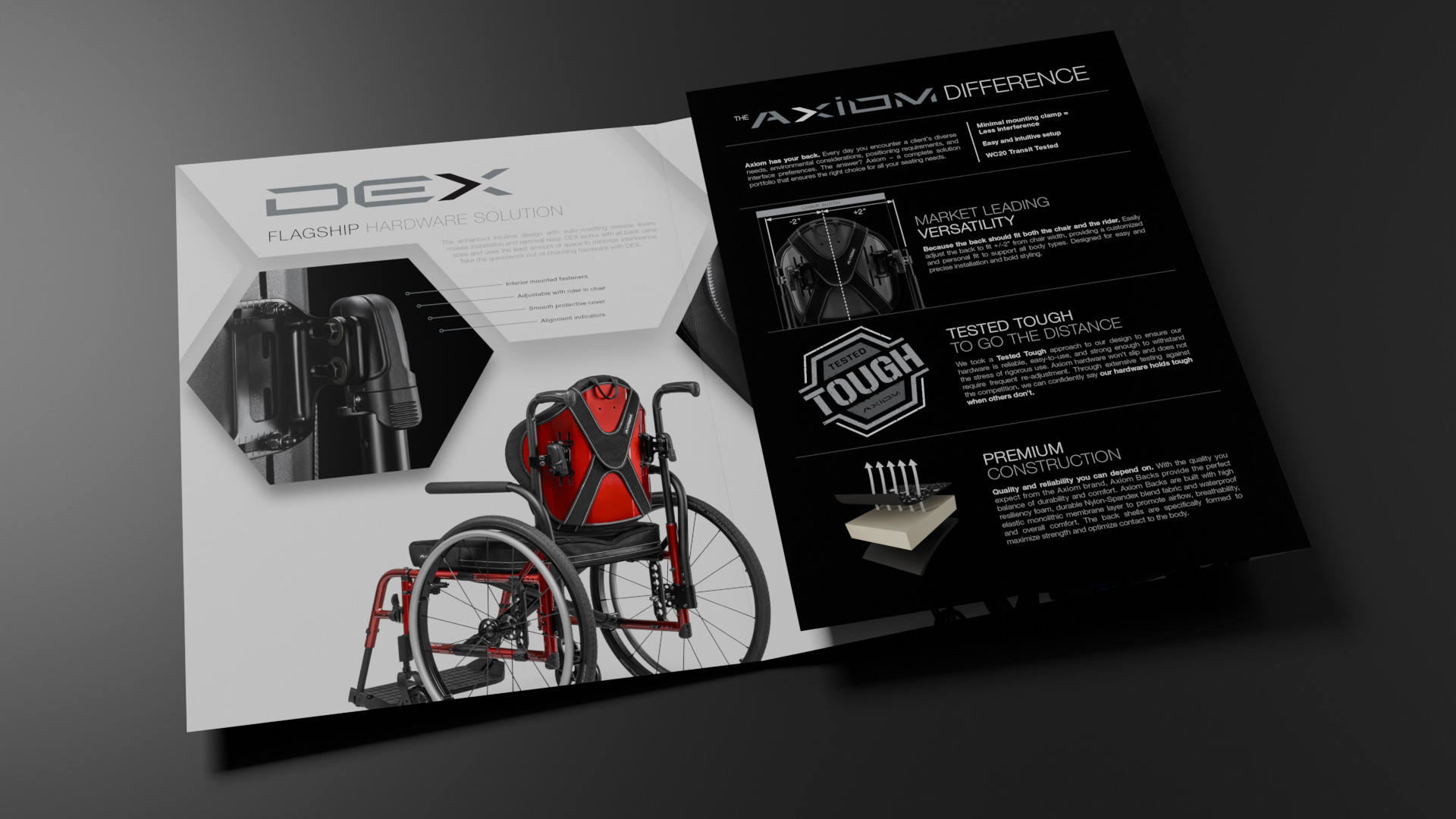 Axiom Backs Brochure - First Unfold