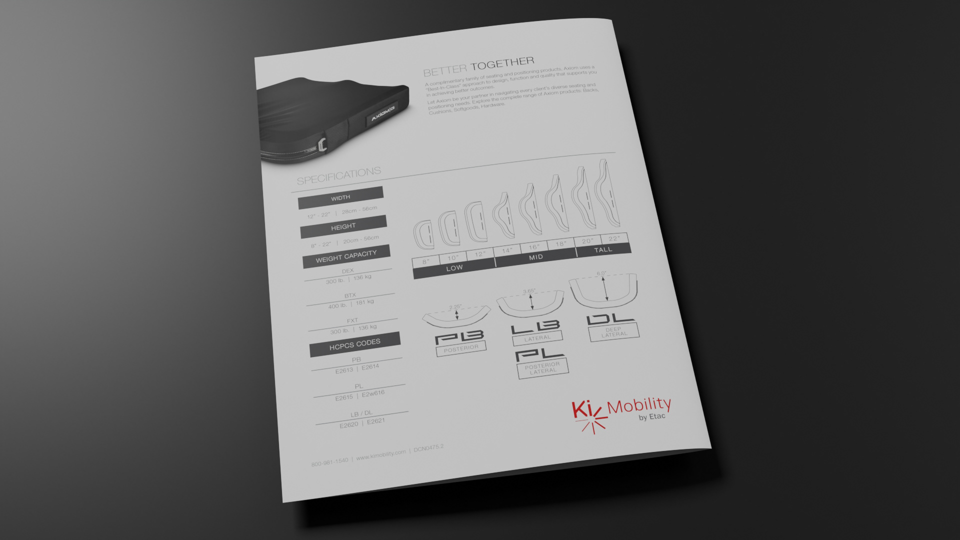 Axiom Backs Brochure - Back Cover