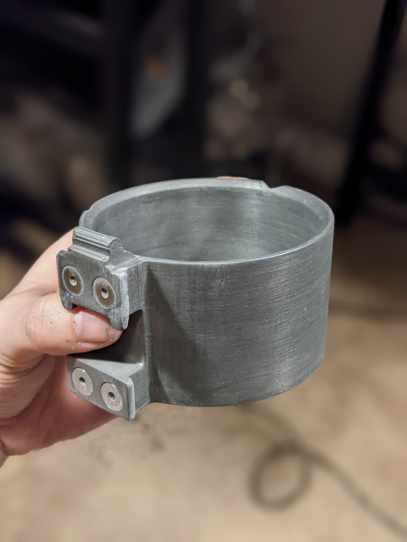 The Mug - cold cast aluminum, 3d printed mold base