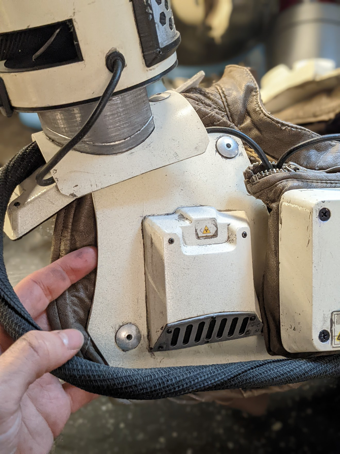 Atmosphere Vest Detail (thermoformed plastic, sewing, 3d printing, cnc)