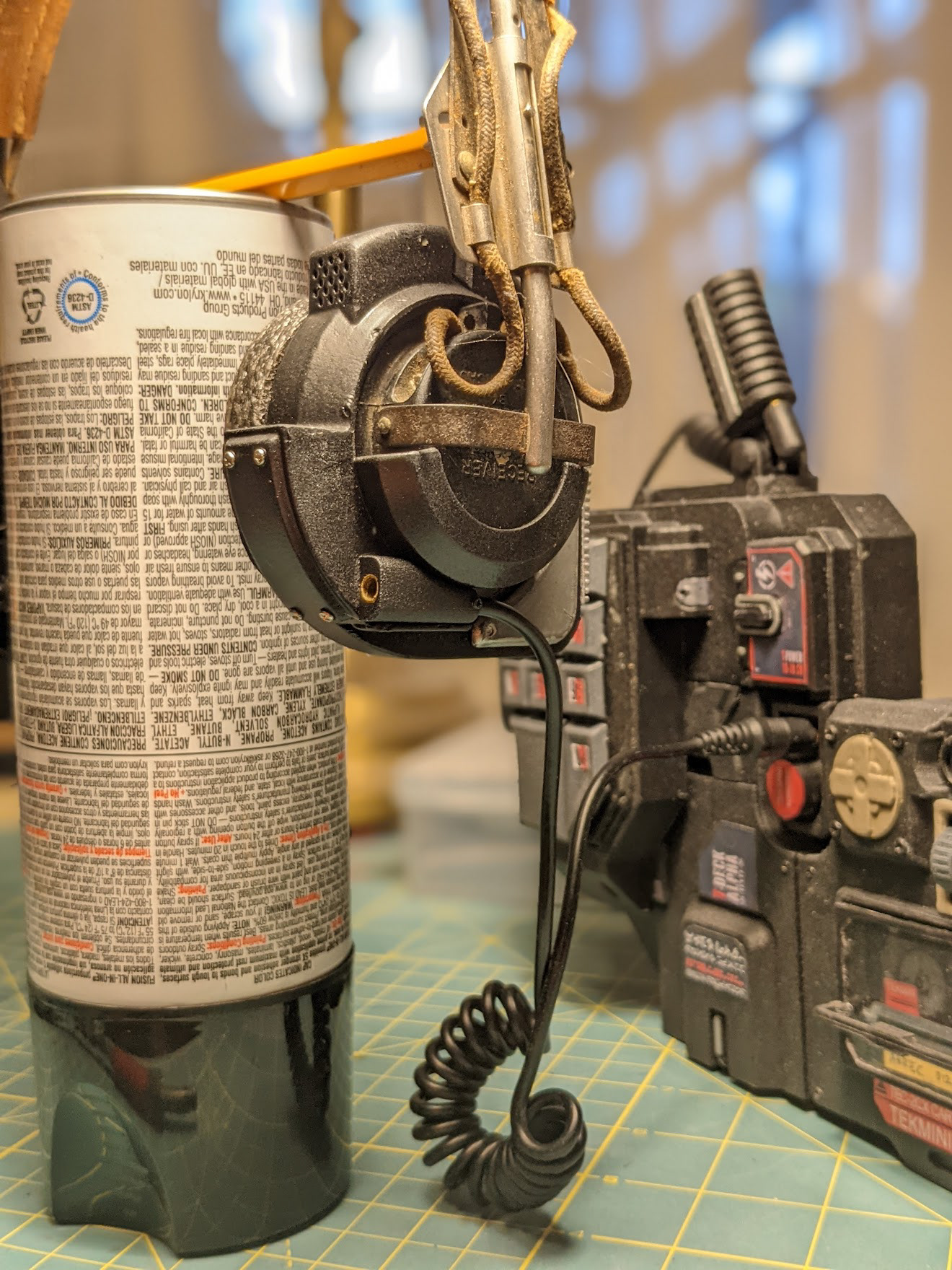 Monitoring Headphones (mixed 3D print over antique headband)