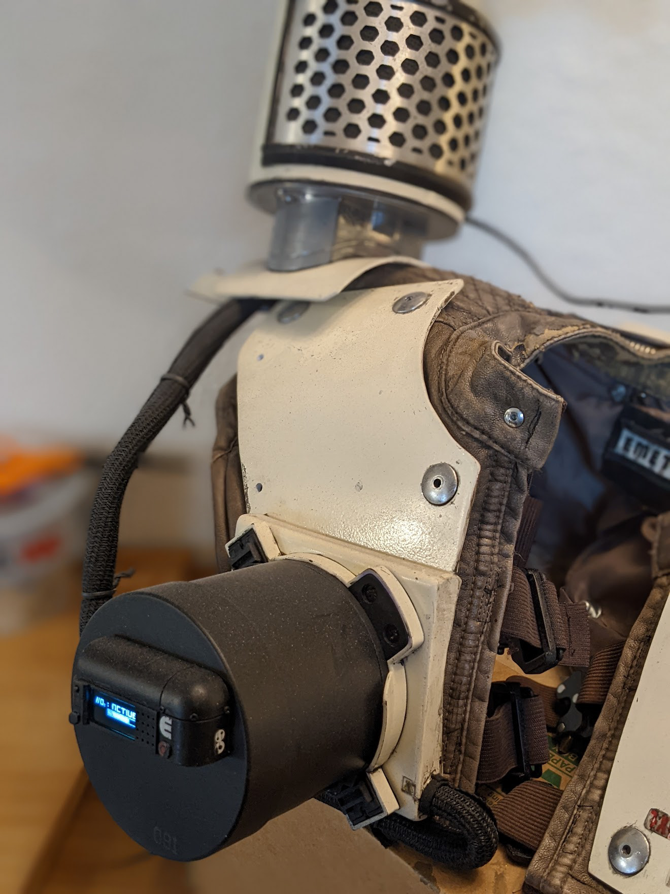 Atmosphere Vest Detail (thermoformed plastic, sewing, 3d printing, cnc)