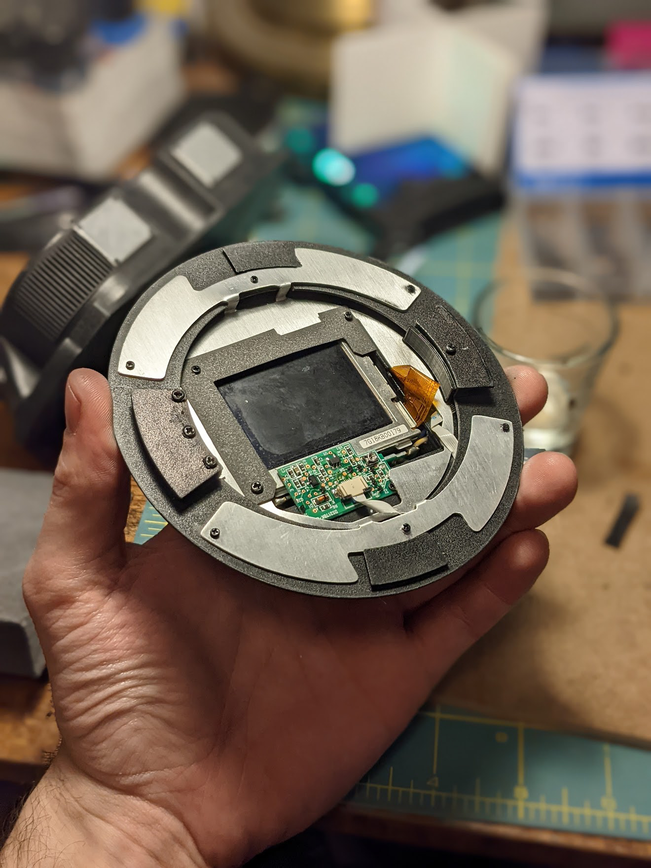 drone detail (mixed 3d print, reclaimed parts and CNC aluminum)