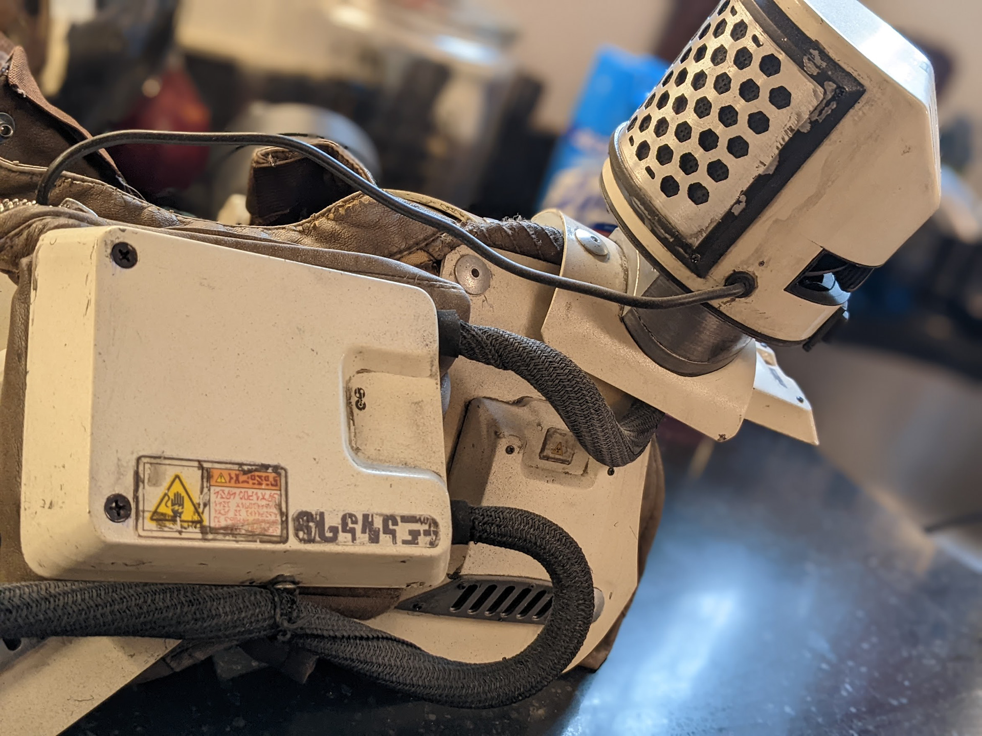 Atmosphere Vest Detail (thermoformed plastic, sewing, 3d printing, cnc)