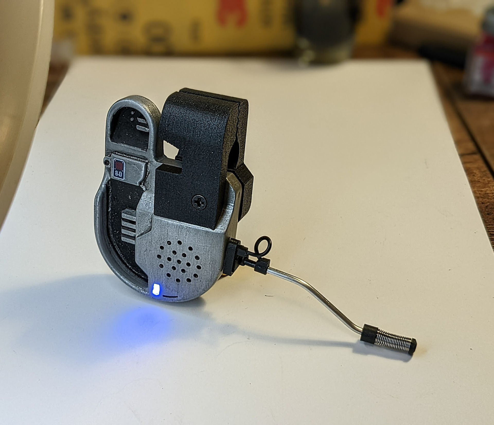 Communiction Headset (mixed 3d print base, cold-cast aluminum)