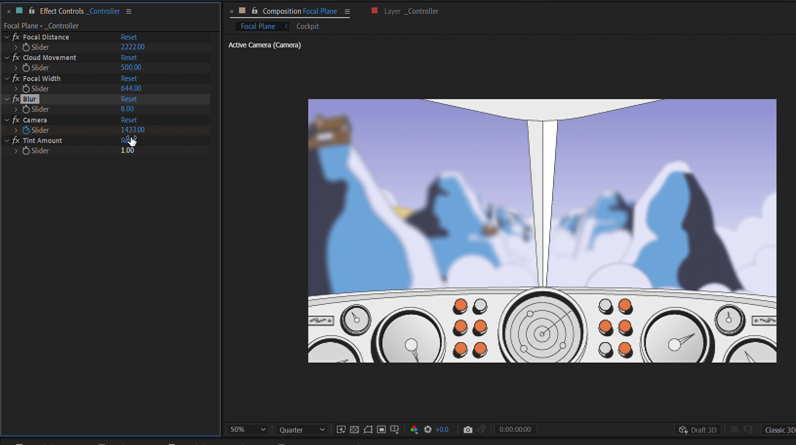 Changing tint amount to reduce or increase the sense of atmospheric perspective.