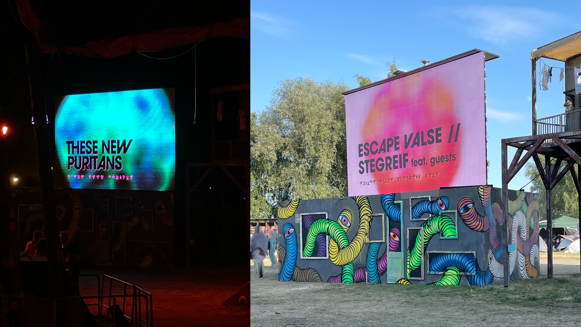 Fotos vom LED Screen an der Bühne