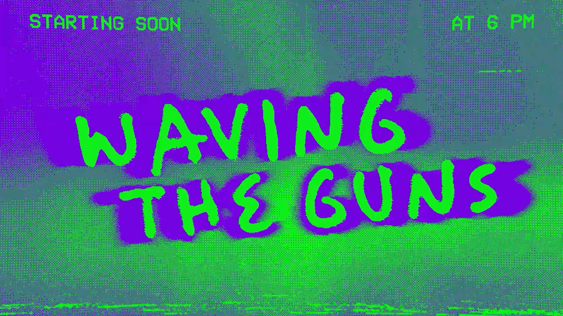 Titeldesign der Band Waving the Guns - Stil 1