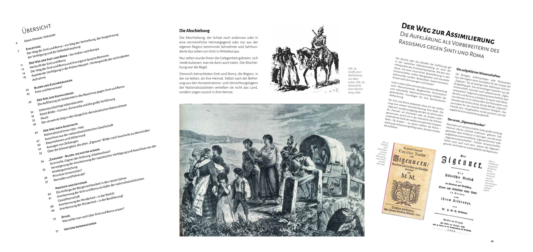 Ausstellungsbroschüre "Der Weg der Sinti und Roma" DIN A4, 80 Seiten