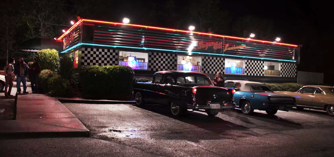 DINER EXTERIOR LOCATION SET AFTER - FLASHBACK 1973