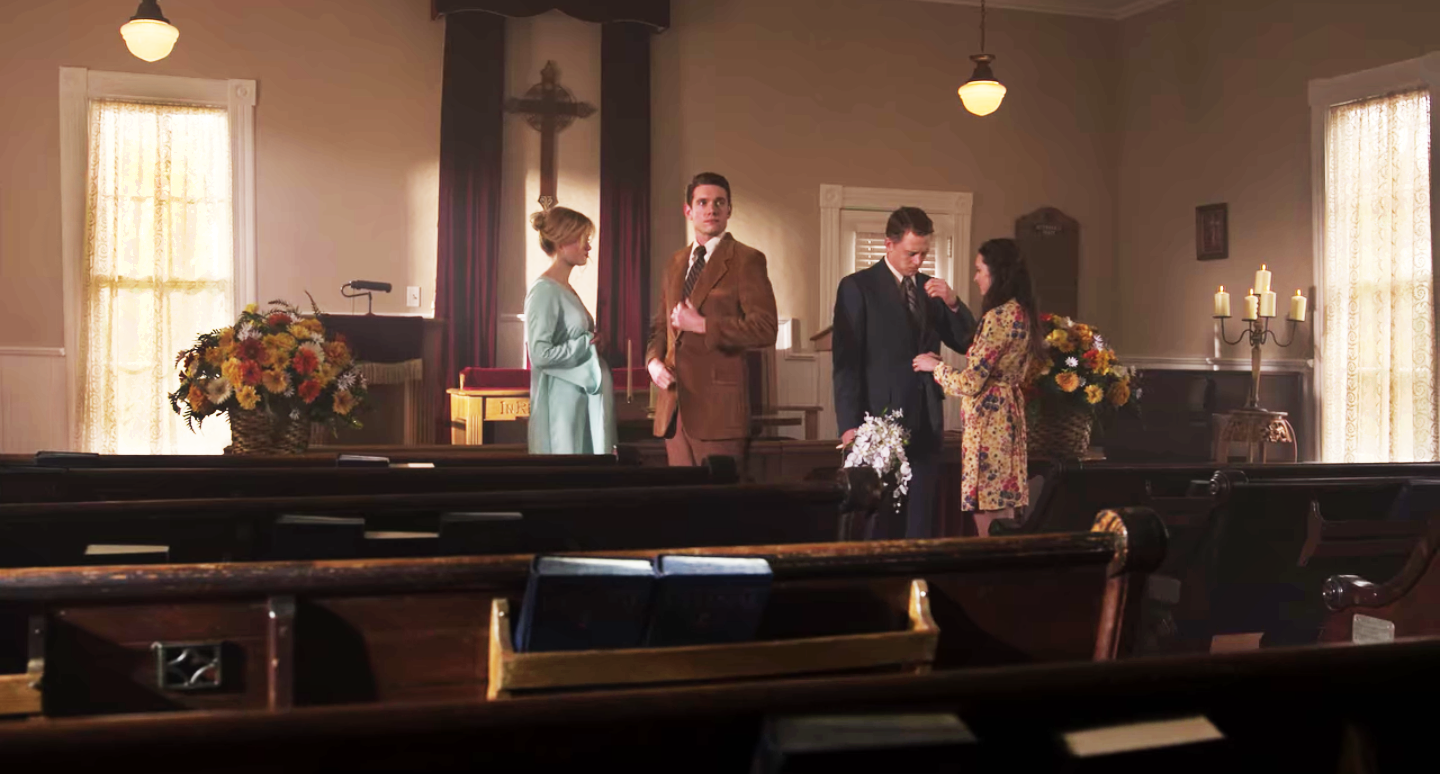 INTERIOR CHURCH LOCATION SET - FLASHBACK 1979