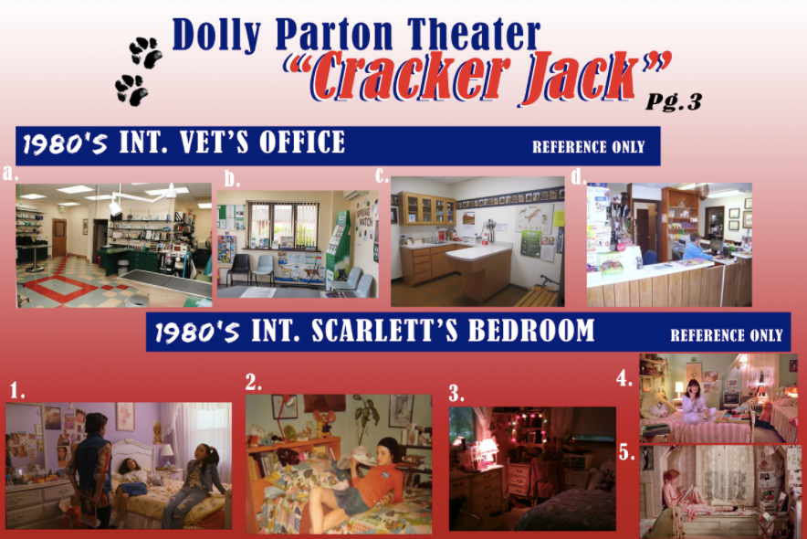 1980'S INTERIOR VET'S OFFICE AND 1980'S INTERIOR SCARLETT'S BEDROOM