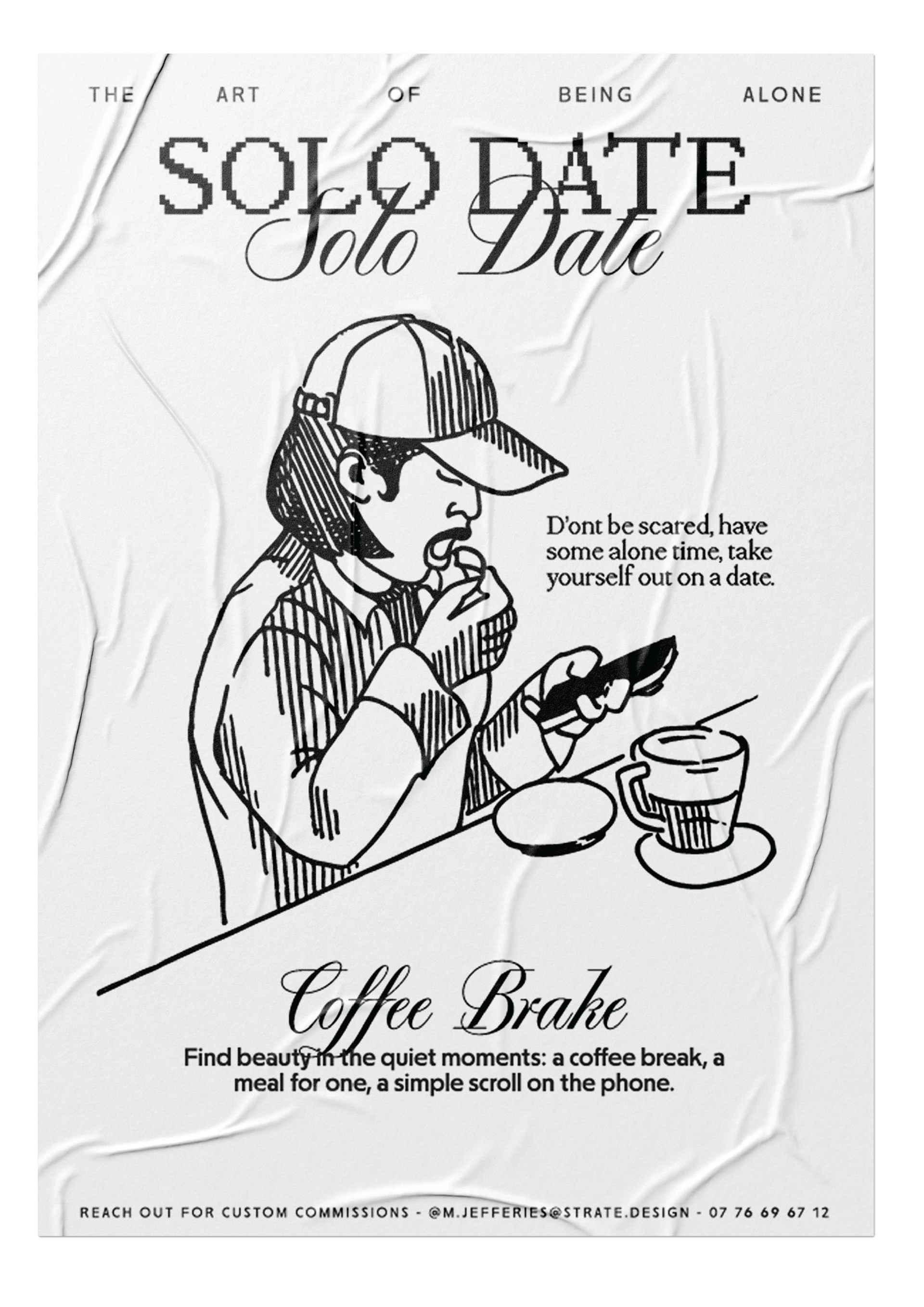 Inspired by the art of being alone, a pen sketch and a story