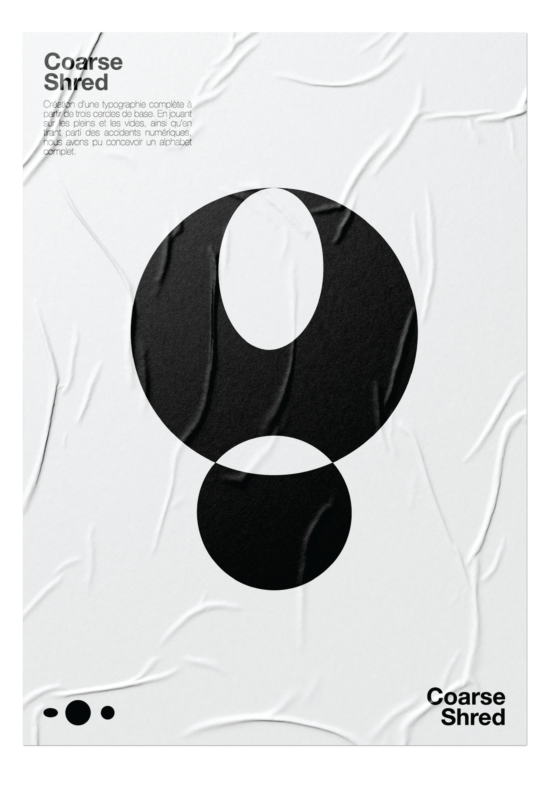 Poster design for the launch of Coarse Shred a type face design inspired by a cheese grater