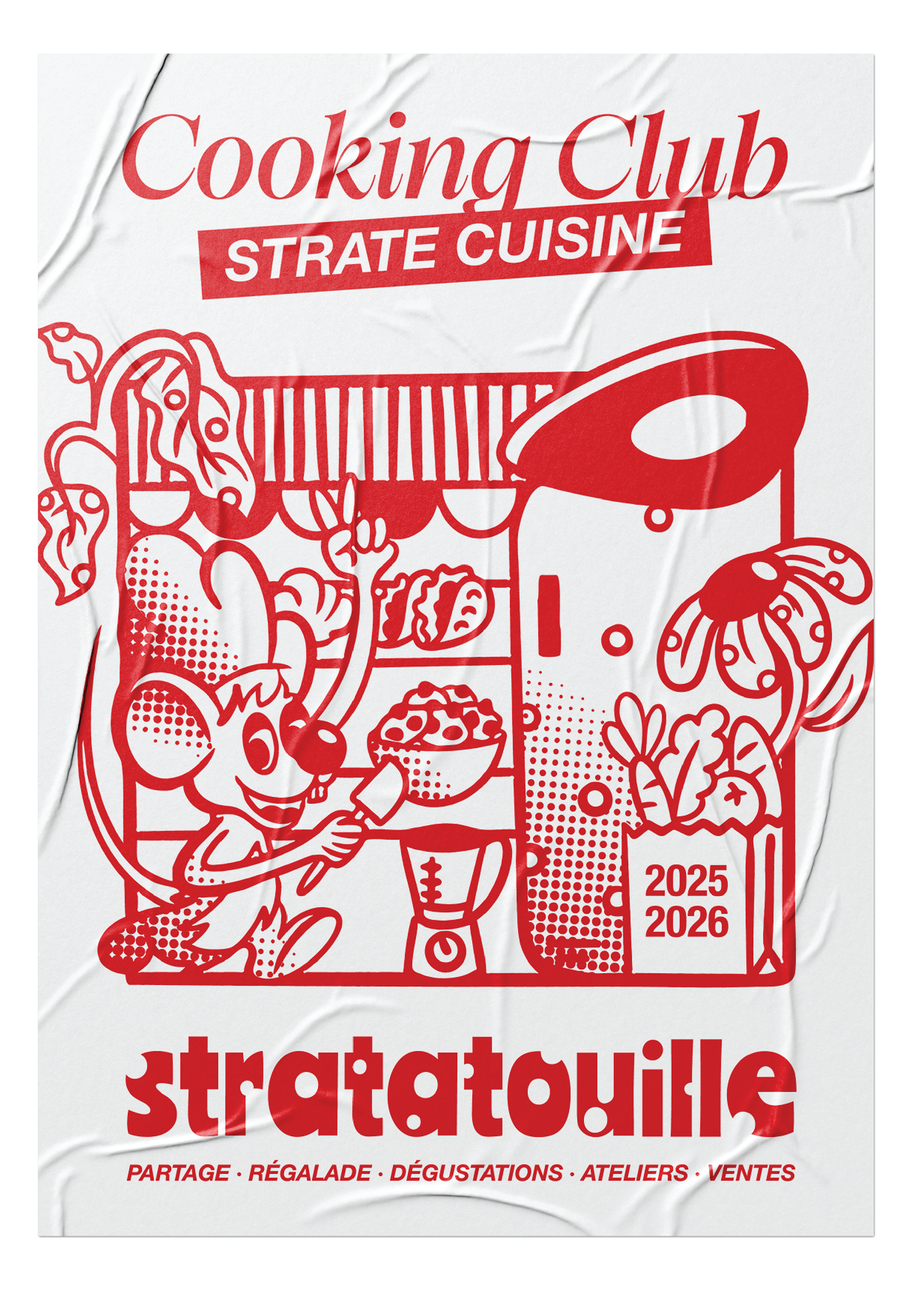 Seasonal poster design for Stratatouille cooking club