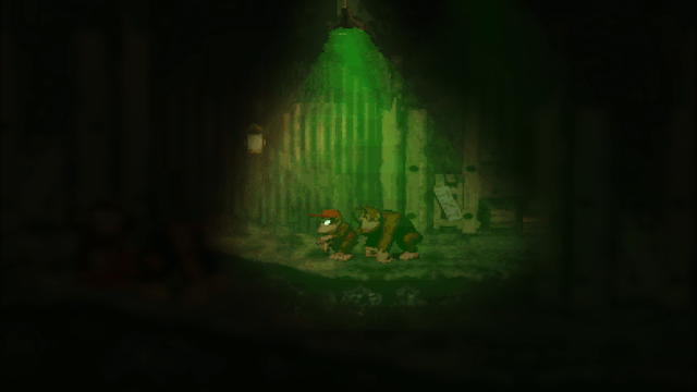 The area around this spotlight was masked out to better frame this red eye effect